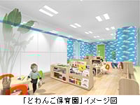 ～より女性が働きやすい環境づくりを目指して～
ドワンゴ本社オフィス内に、育児休業取得社員の復職支援の為の
事業所内保育施設「どわんご保育園」を開設