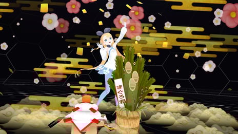 VRライブ・コミュニケーションサービス「バーチャルキャスト」
期間限定「Vギフト」お正月ver.を追加
～無料Vギフトの雪玉が贈れるチケットの配布も～