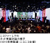 衆院選2014「ネット党首討論」
11月29日（土）ニコファーレで開催
ネット事業者7社「わっしょい！ネット選挙」共同企画